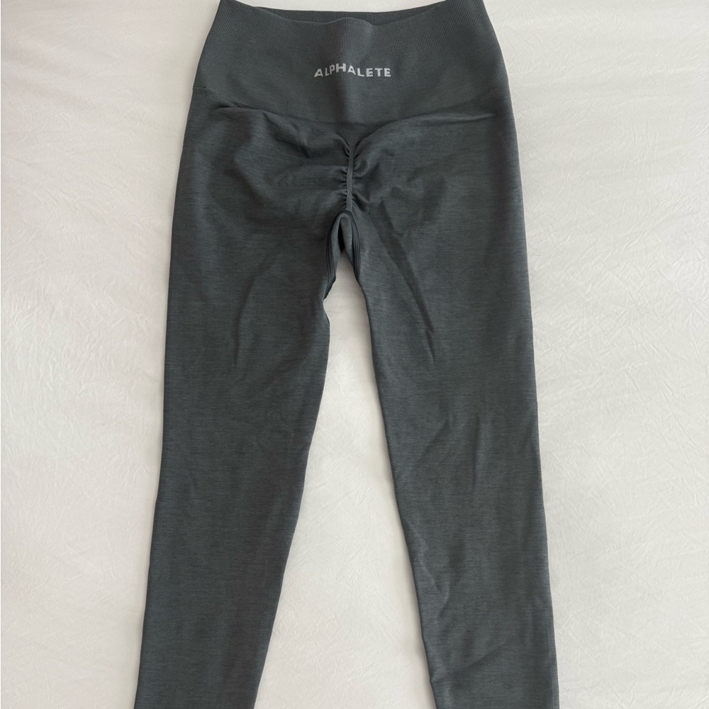 Gray High-Waisted Leggings
